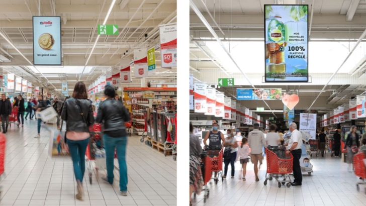 Imediacenter déploie ses écrans digitaux dans 120 supermarchés Auchan